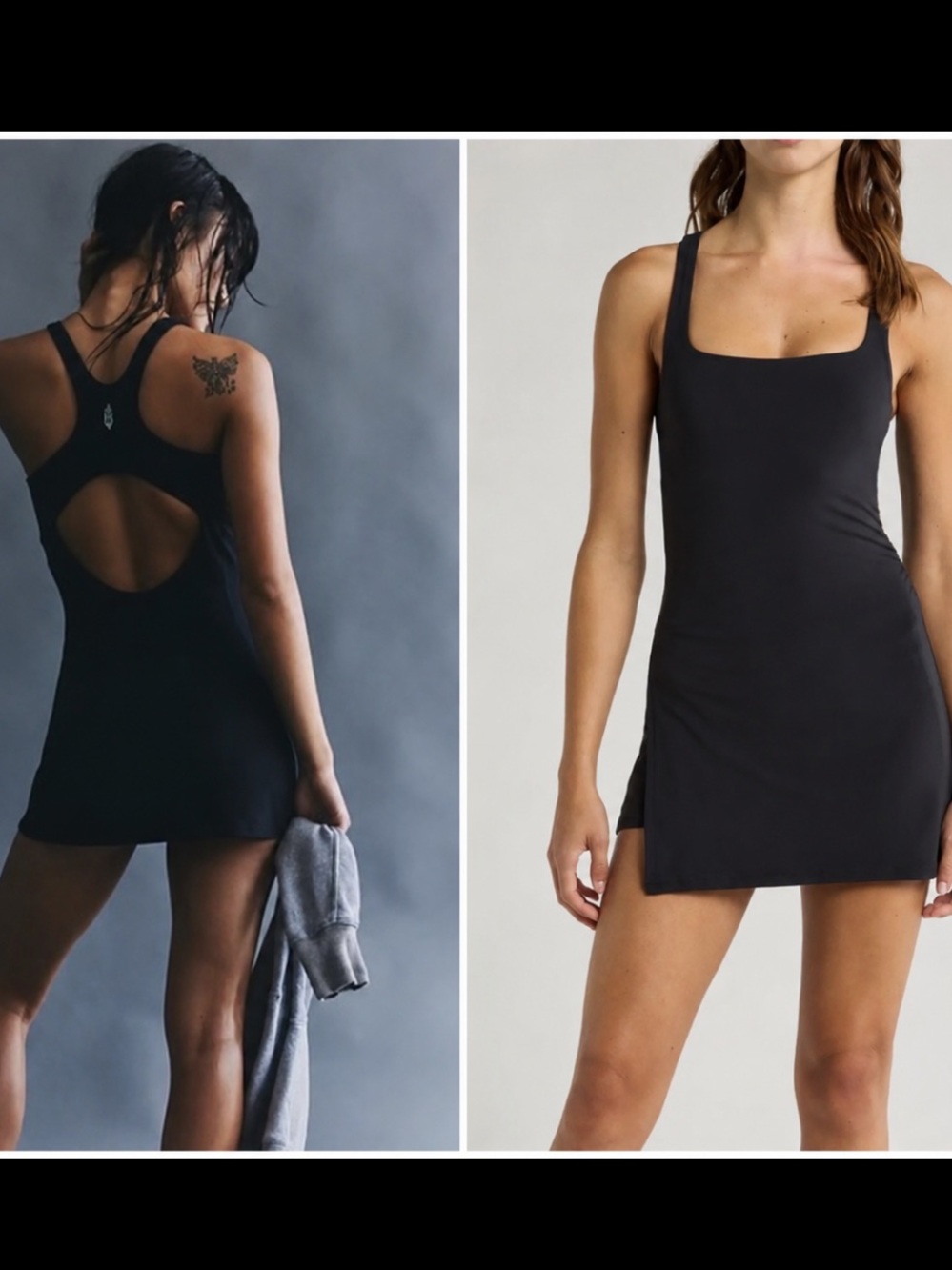 [Free People] FP Movement Never Better Active Dress in Black built in shorts Lg